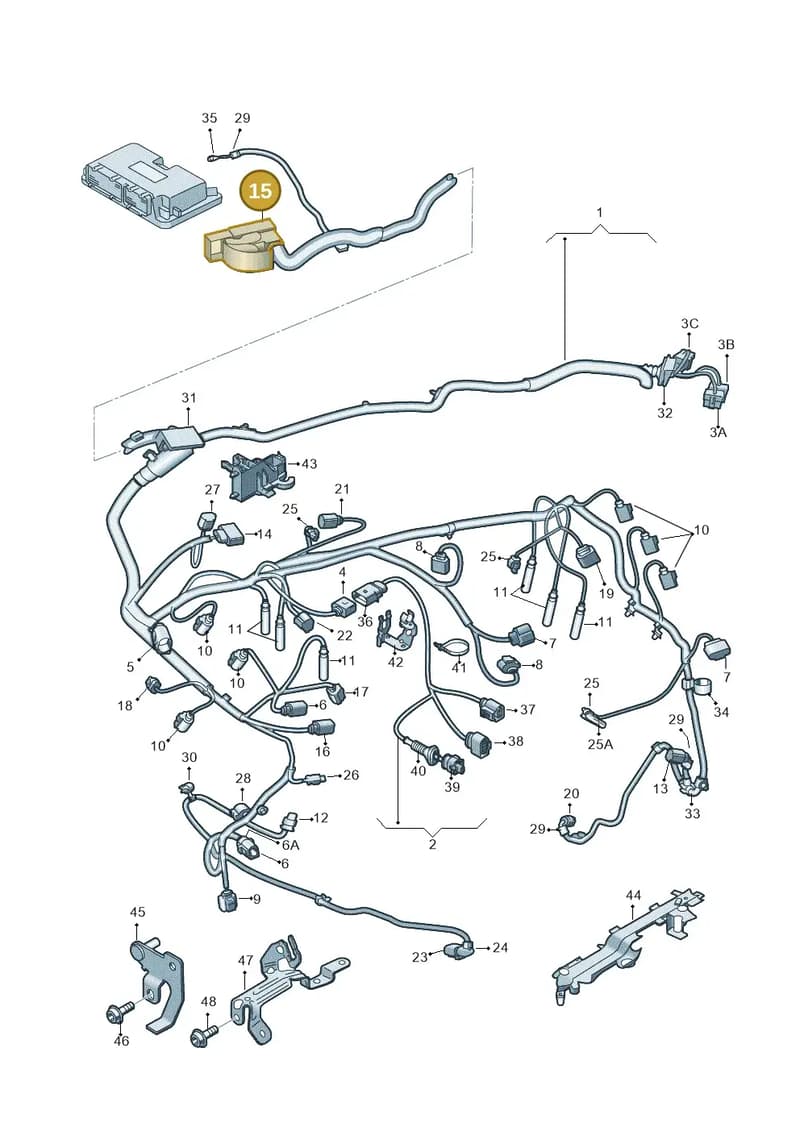 7P6906235 — Audi Q7 qu. 3.0 TDI (2009-2015) diagram 675971130, position 15