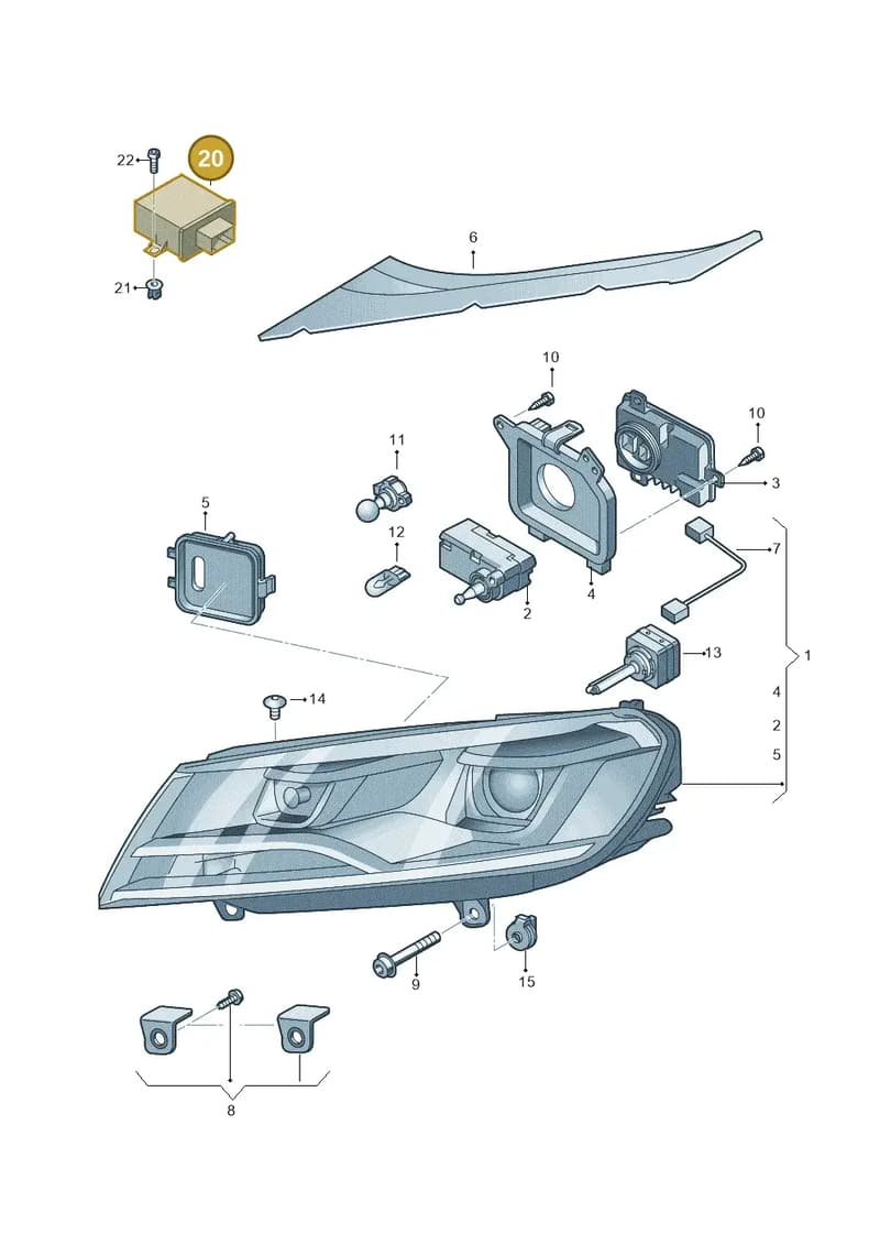7P6907357CZ0M — Volkswagen Touareg (2014-2018) diagram 787941000, position 20