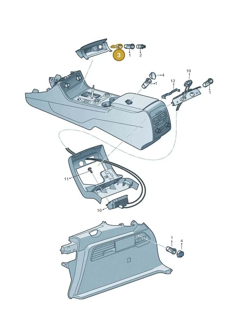 7P6919341 — Volkswagen Touareg (2014-2018) diagram 693919200, position 3