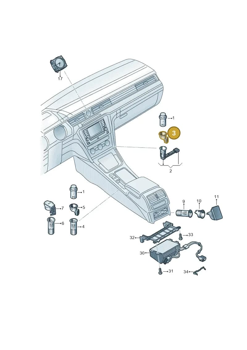 7P6919341 — Volkswagen Arteon (2017-2025) diagram 828919200, position 3