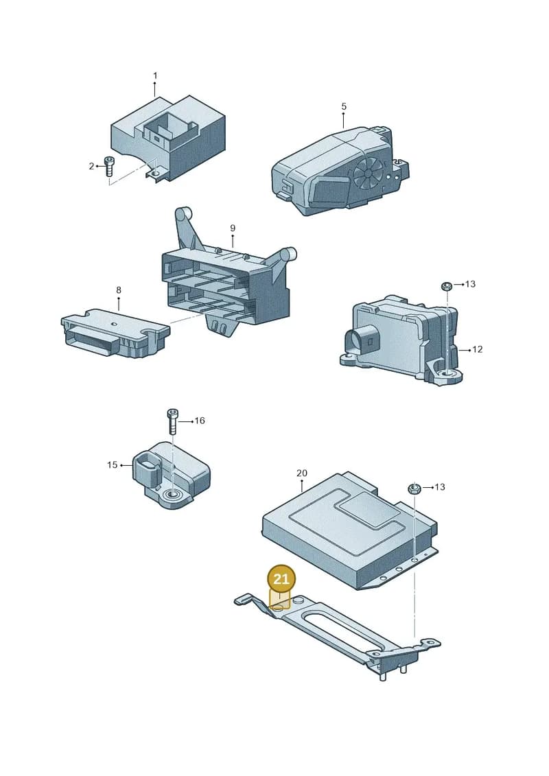 7P6927347 — Volkswagen Touareg (2014-2018) diagram 693907050, position 21