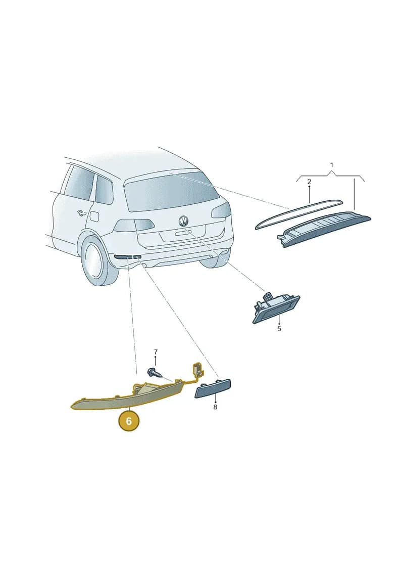 7P6945702G — Volkswagen Touareg (2014-2018) diagram 787945100, position 6