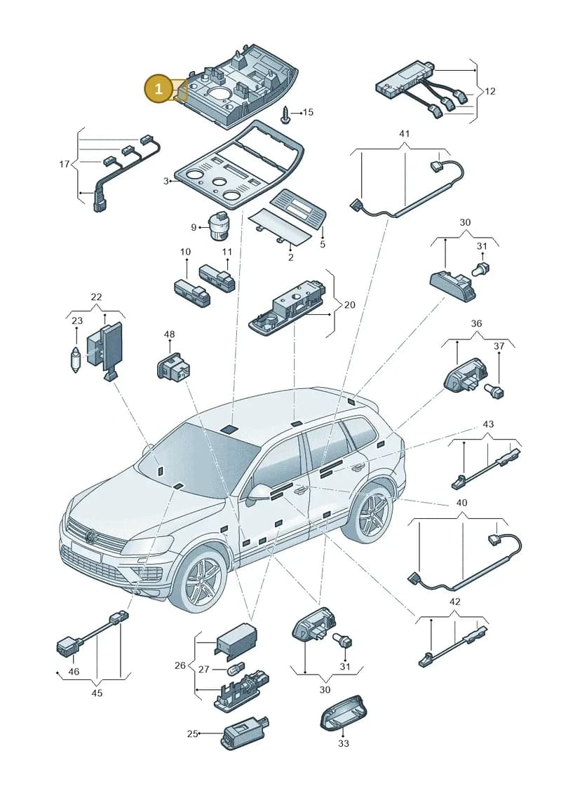 7P6947105AGPA2 — Volkswagen Touareg (2014-2018) diagram 787947000, position 1