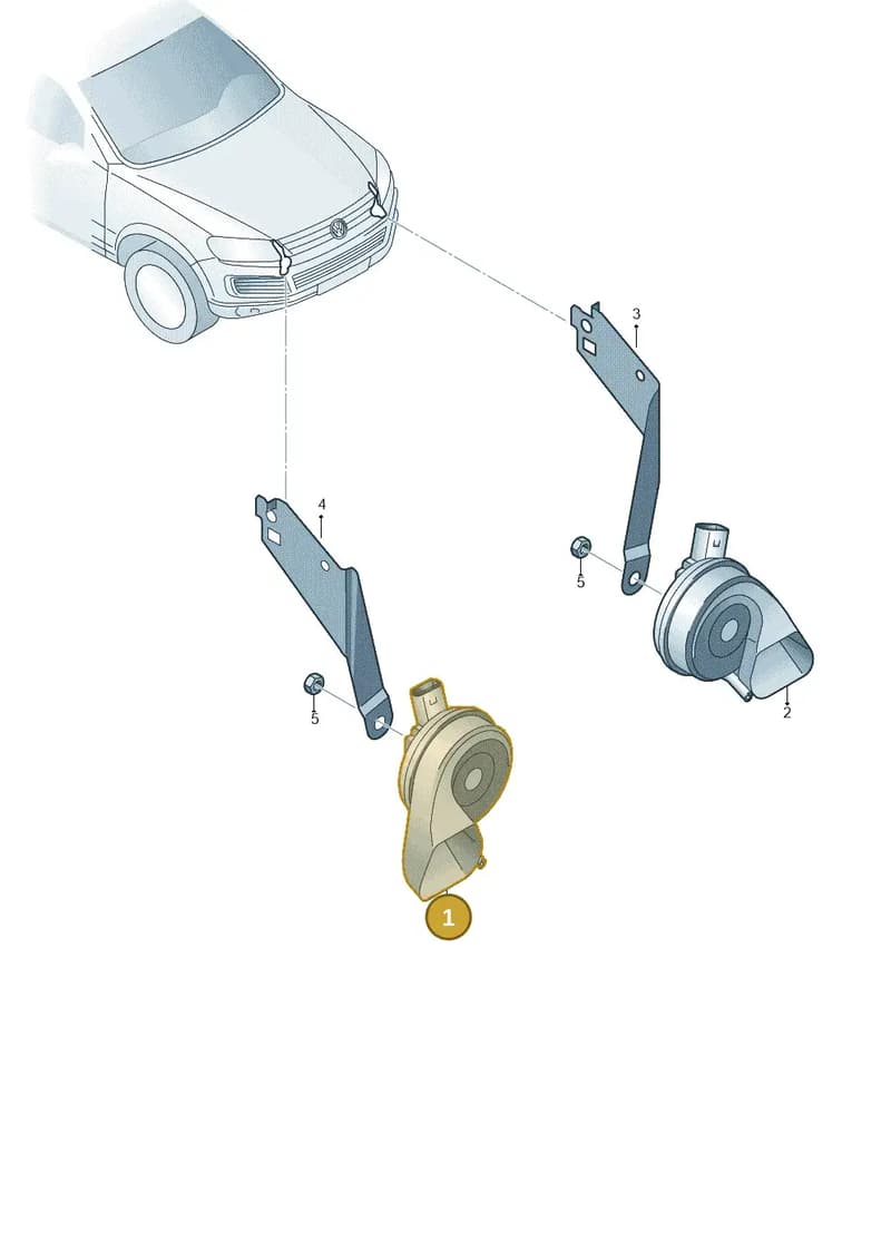 7P6951221A — Volkswagen Touareg (2012-2014) diagram 748951000, position 1
