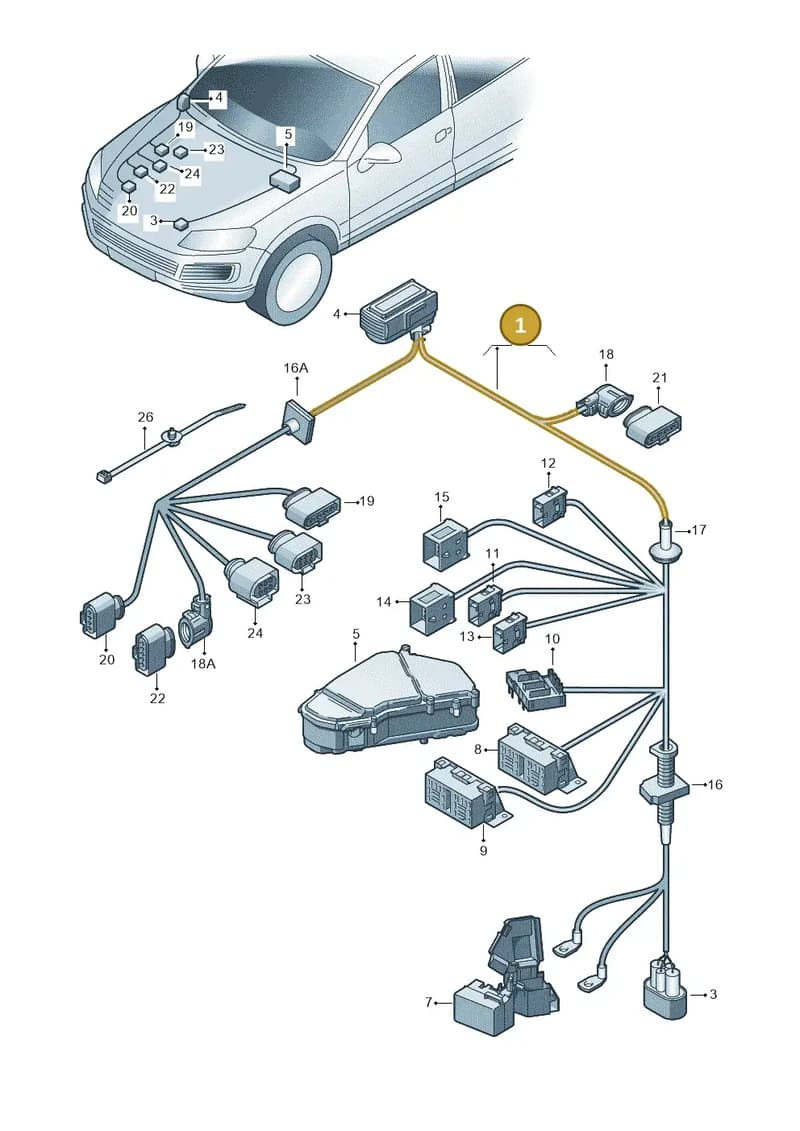 7P6971072L — Volkswagen Touareg (2014-2018) diagram 693971180, position 1