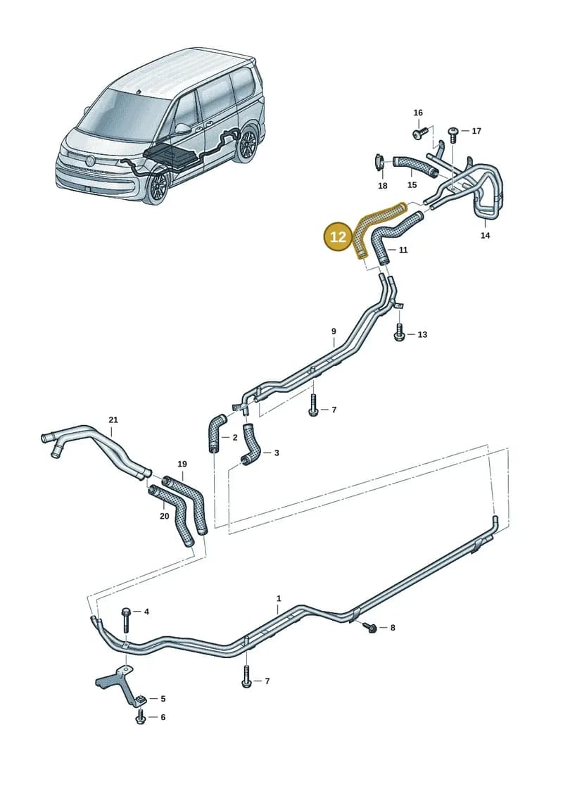 7T0121056C — Volkswagen Multivan (2021-2025) diagram 7t0121120, position 12