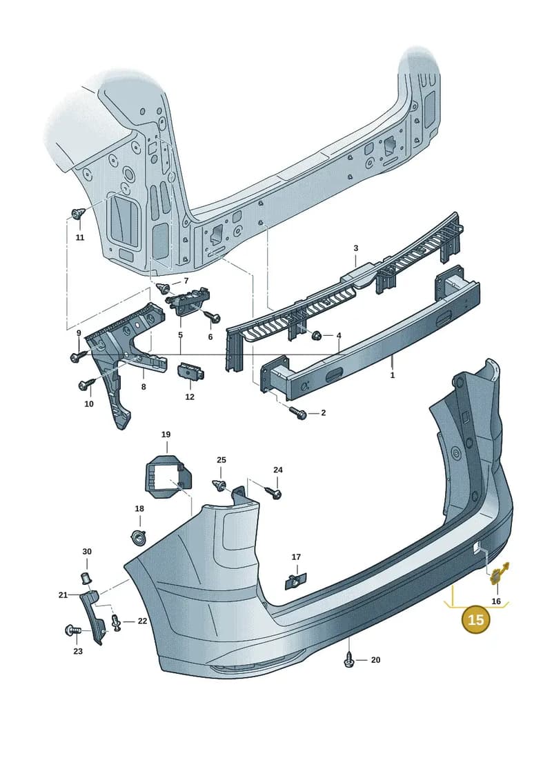7T0807417AGRU — Volkswagen Multivan (2021-2025) diagram 7t0807050, position 15