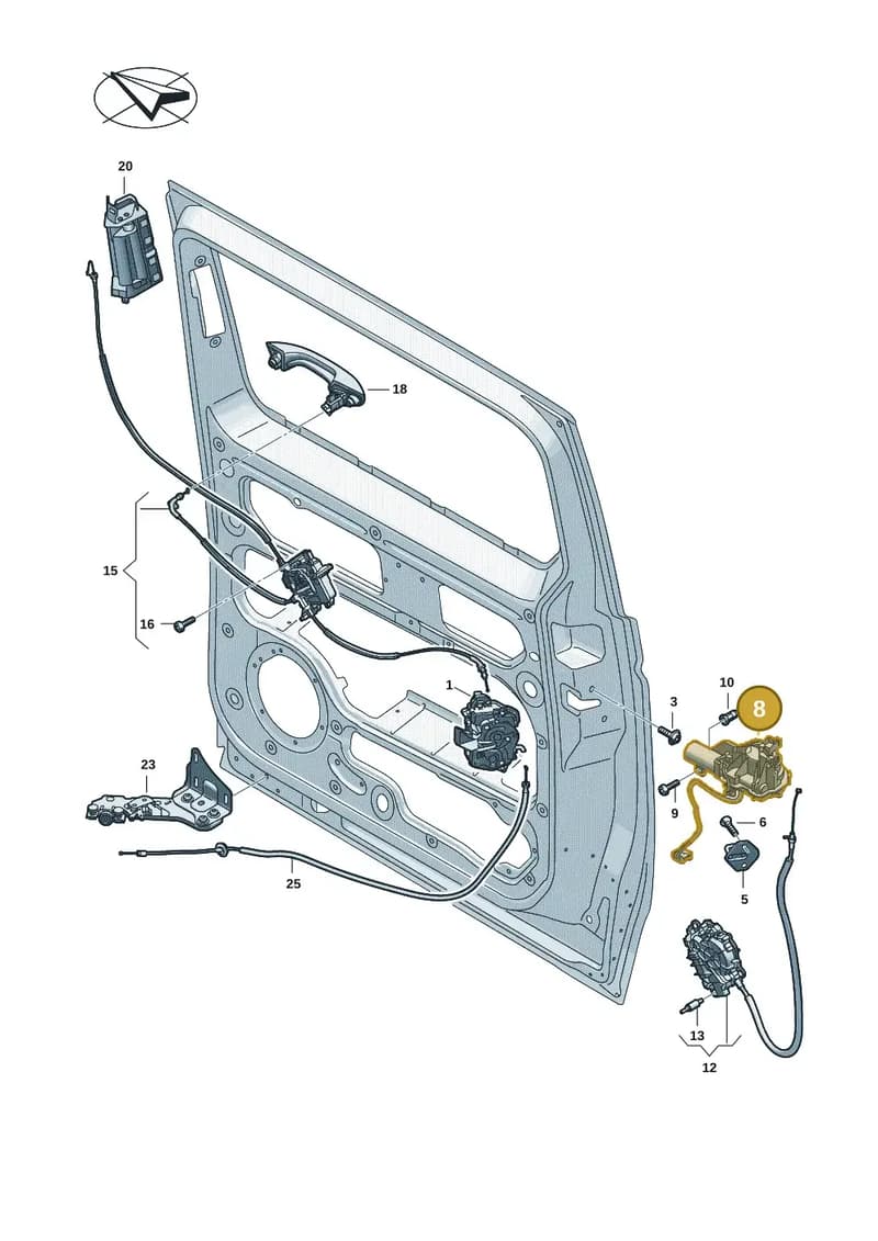 7T0843460B — Volkswagen Multivan (2021-2025) diagram 7t0843800, position 8