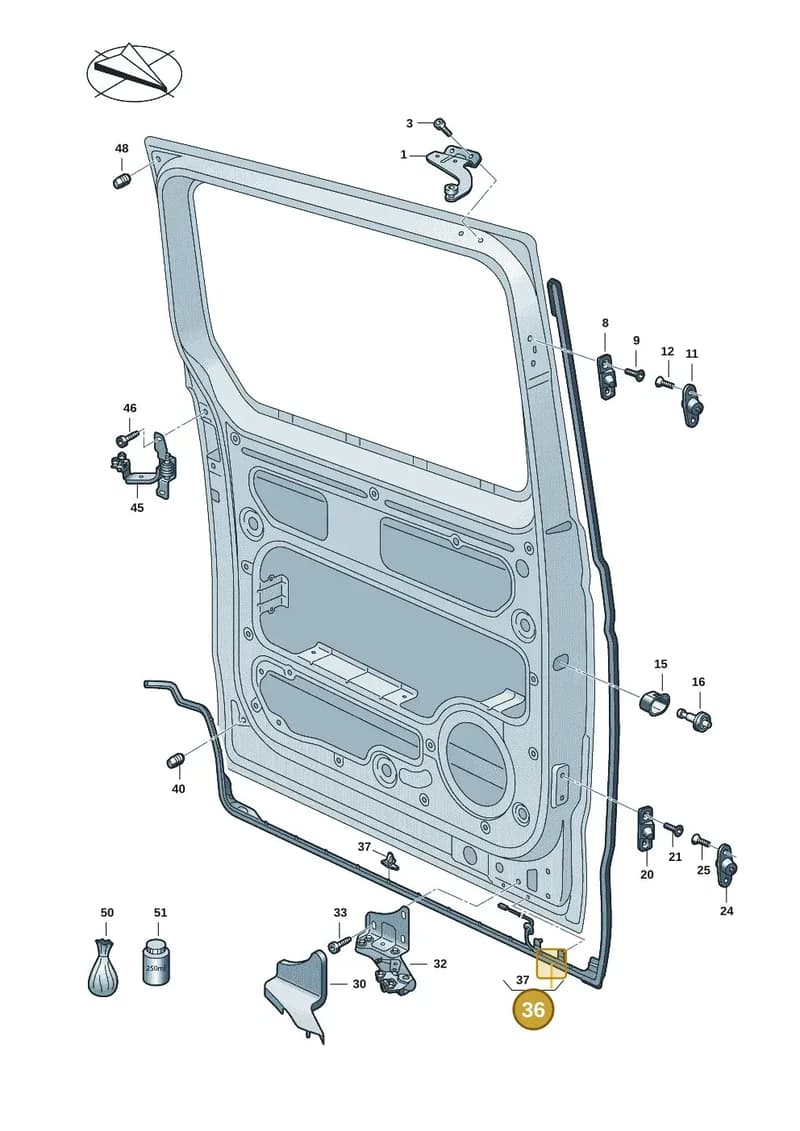 7T0843786F9B9 — Volkswagen Multivan (2021-2025) diagram 7t0843200, position 36
