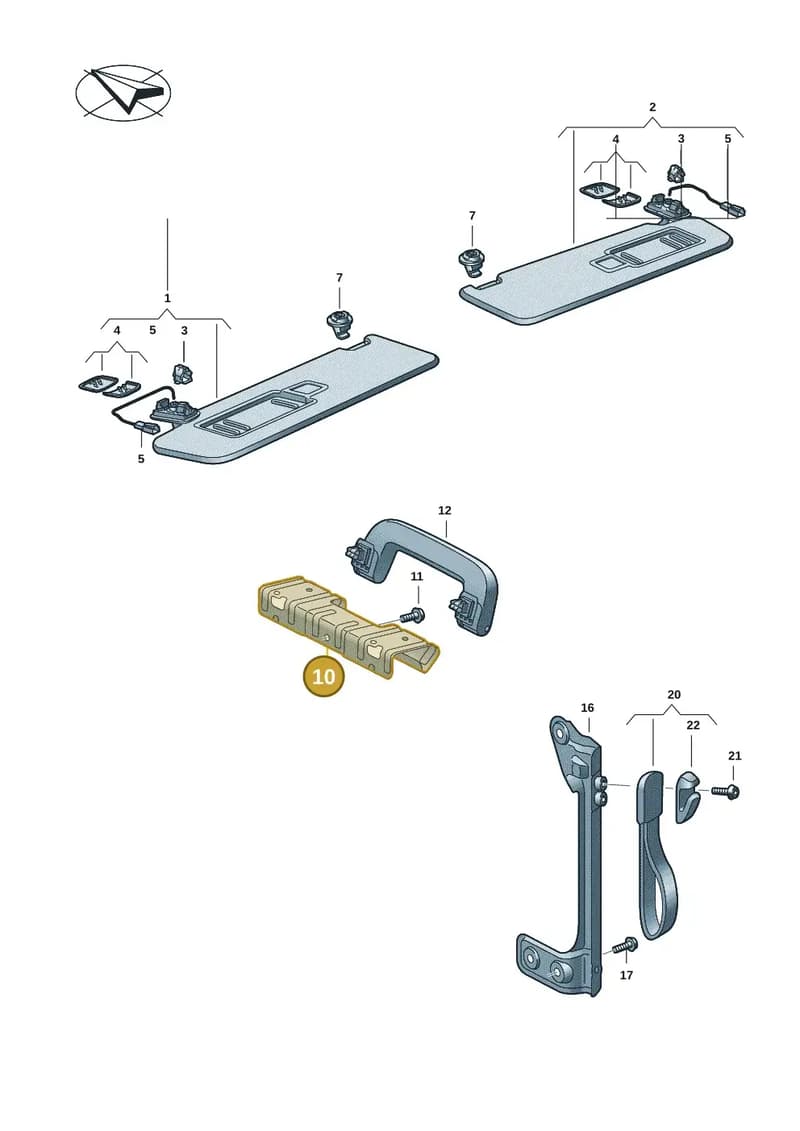 7T0858687C — Volkswagen Multivan (2021-2025) diagram 7t0857050, position 10