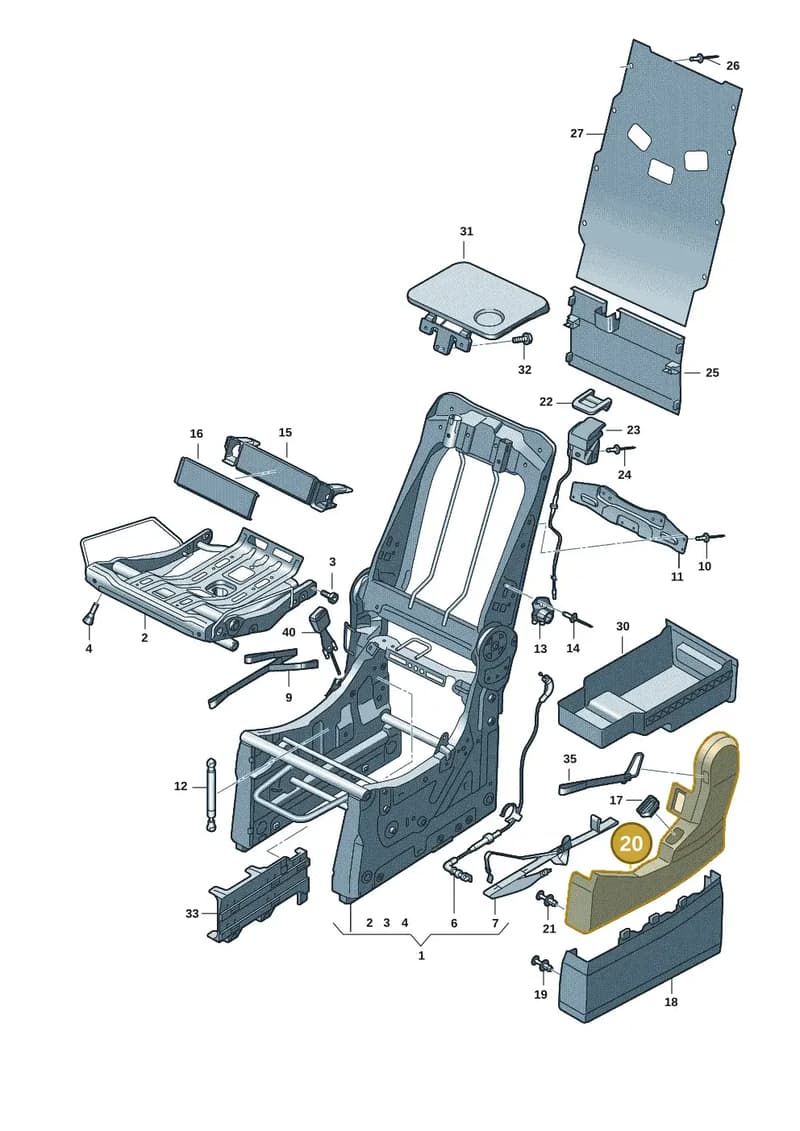 7T0883793A2JV — Volkswagen Multivan (2021-2025) diagram 7t0885050, position 20