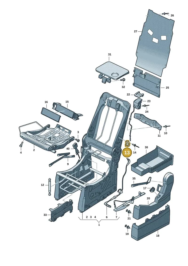 7T0886725A — Volkswagen Multivan (2021-2025) diagram 7t0885050, position 13