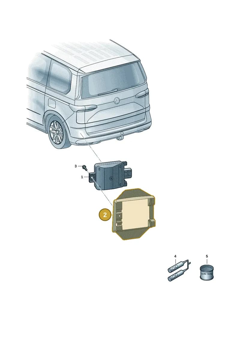 7T0907455 — Volkswagen Multivan (2021-2025) diagram 7t0907250, position 2