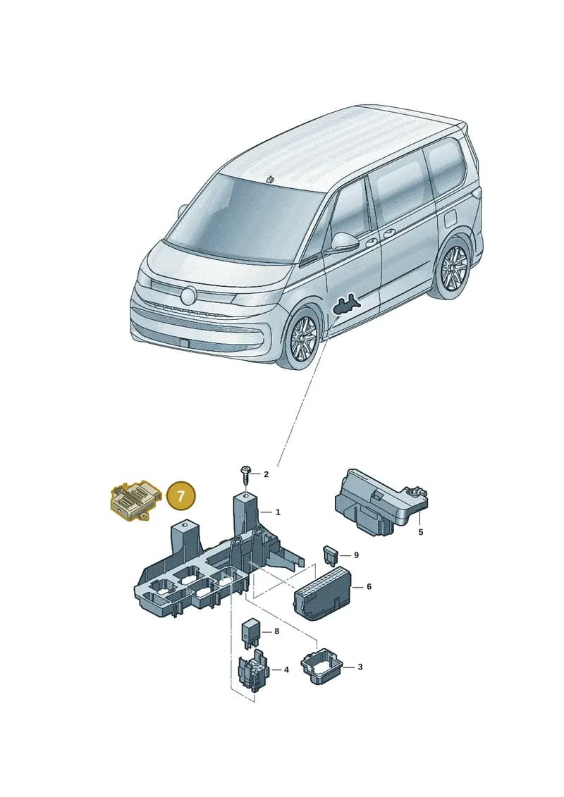 7T0951253 — Volkswagen Multivan (2021-2025) diagram 7t0937010, position 7