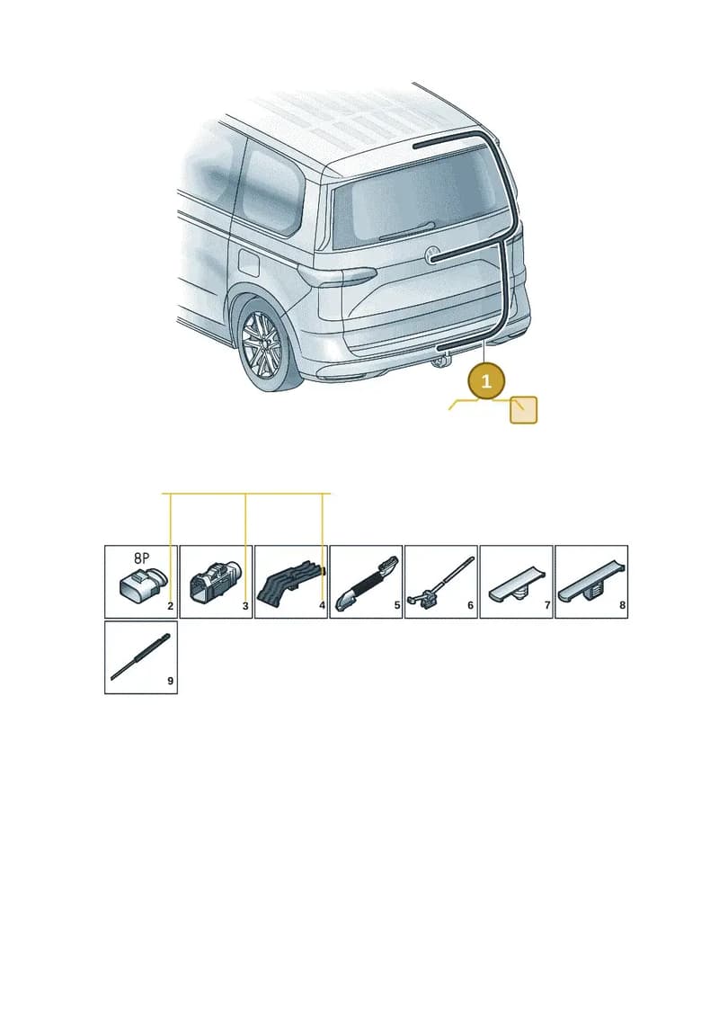7T0971148K — Volkswagen Multivan (2021-2025) diagram 7t0972820, position 1