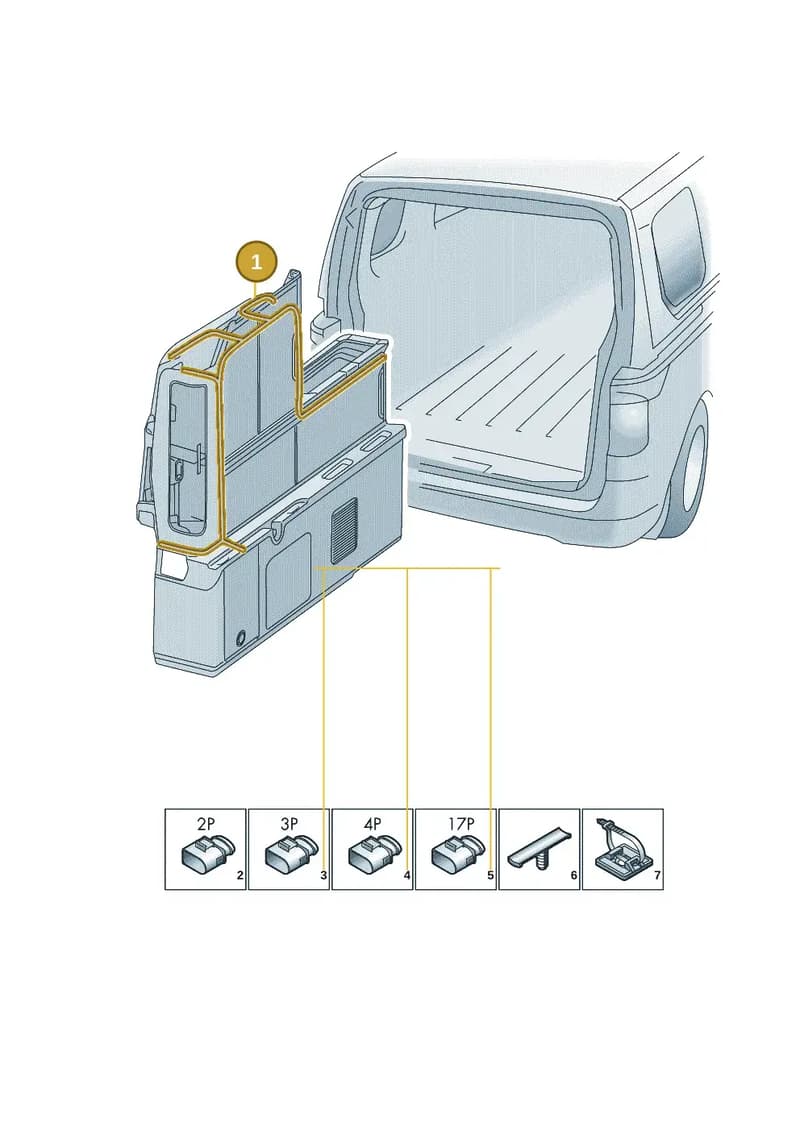 7T0971339BA — Volkswagen Multivan (2021-2025) diagram 7t0972750, position 1