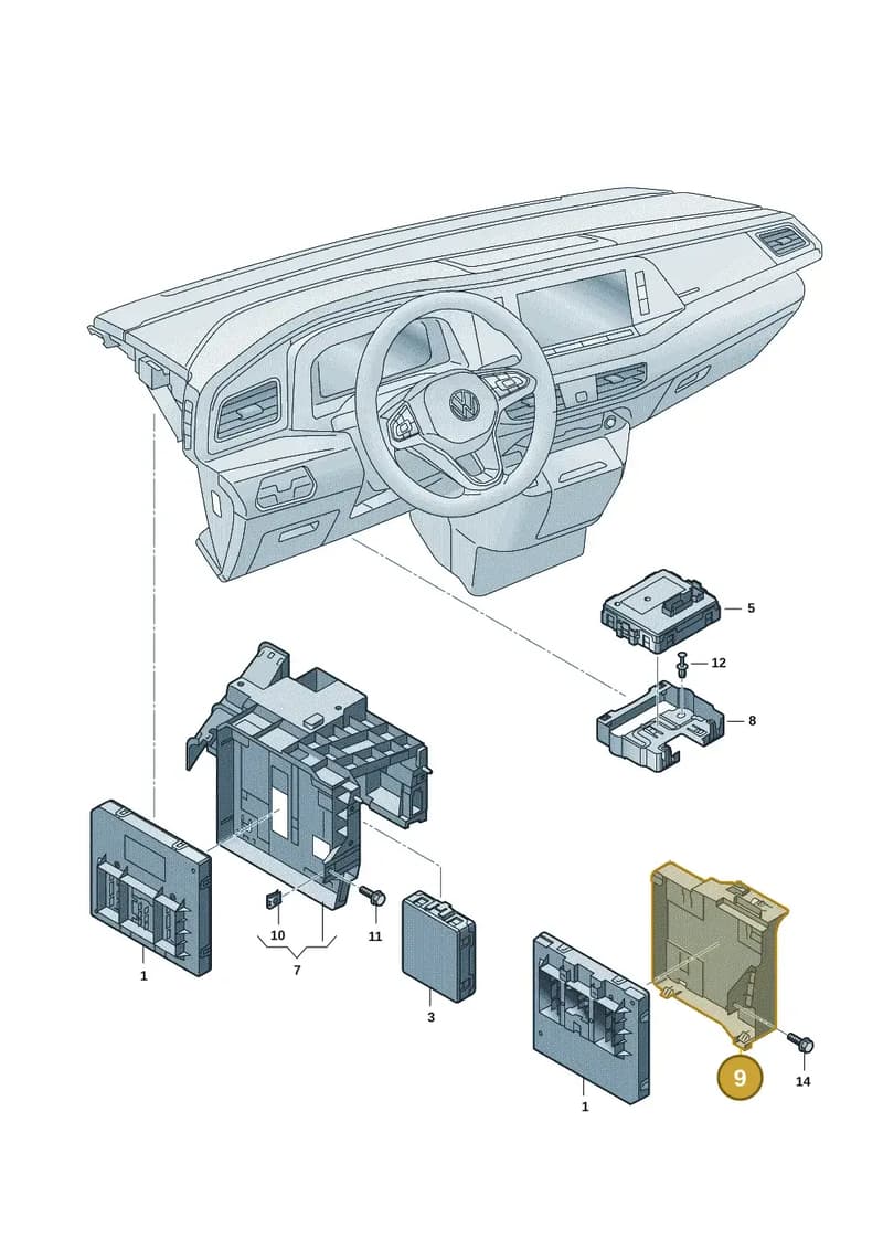 7T0971856 — Volkswagen Multivan (2021-2025) diagram 7t0937500, position 9