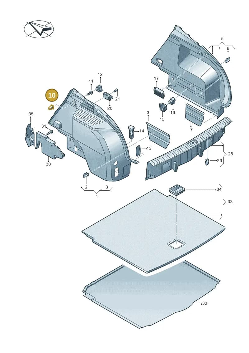 811807577B — Audi Q3 (2018-2025) diagram 597863800, position 10