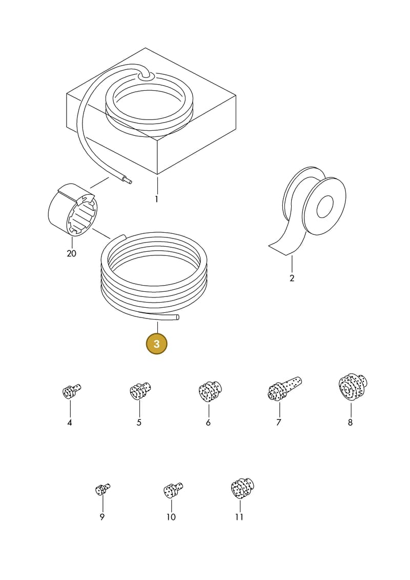 811971790A — Audi 1J0 platform diagram 198979200, position 3