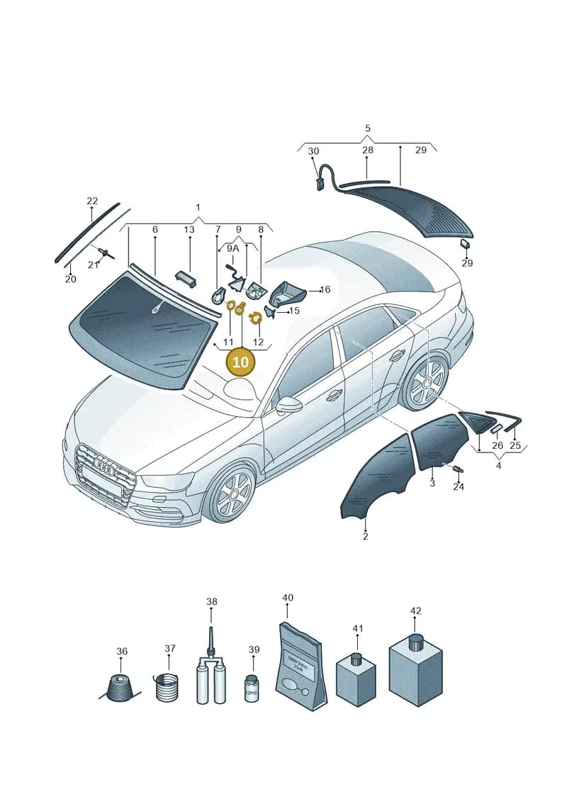 81D907253 — Audi RS3 Limousine (2017-2020) diagram 745845200, position 10