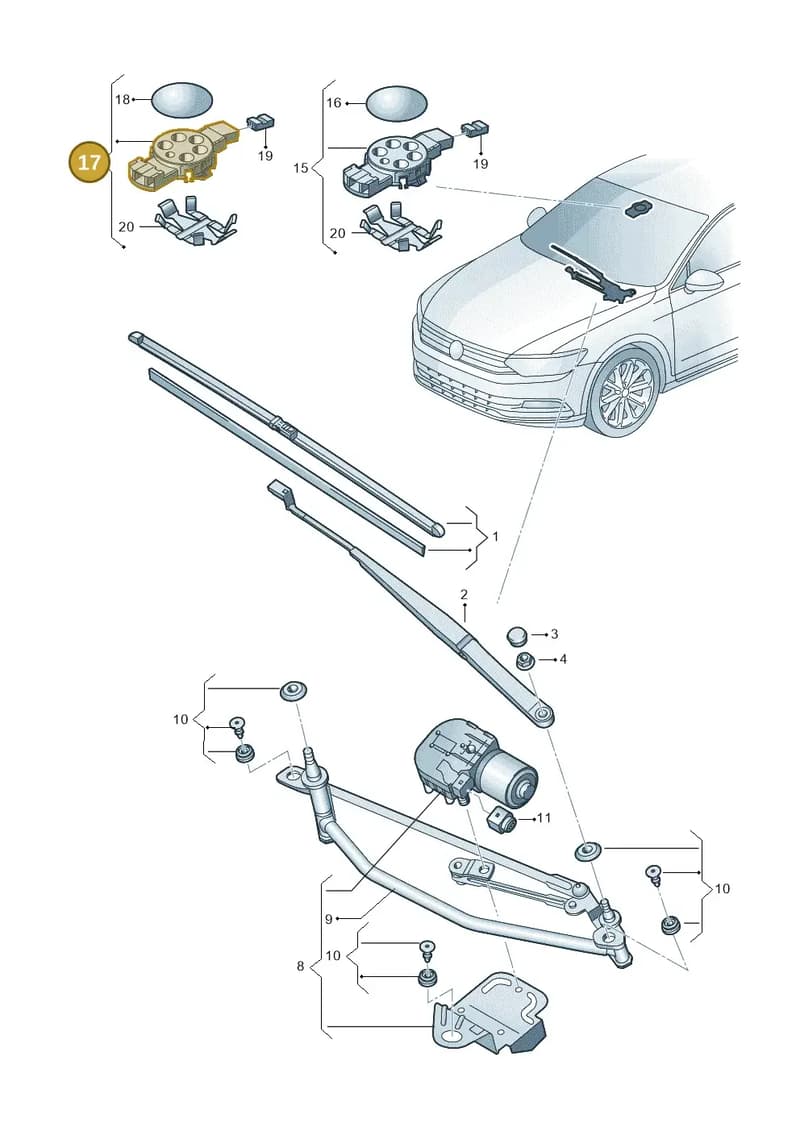81D907253 — Volkswagen Passat Saloon (2014-2024) diagram 793955000, position 17