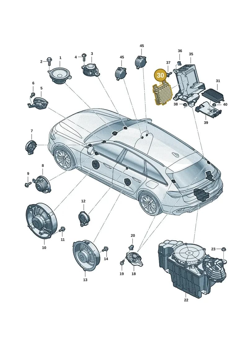 85E035223A — Audi A5 Avant (2024-2025) diagram 4pa035350, position 30