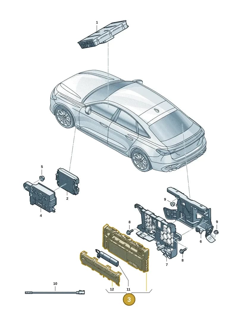 85E035283D — Audi A5 Limousine (2024-2025) diagram 8wh035550, position 3