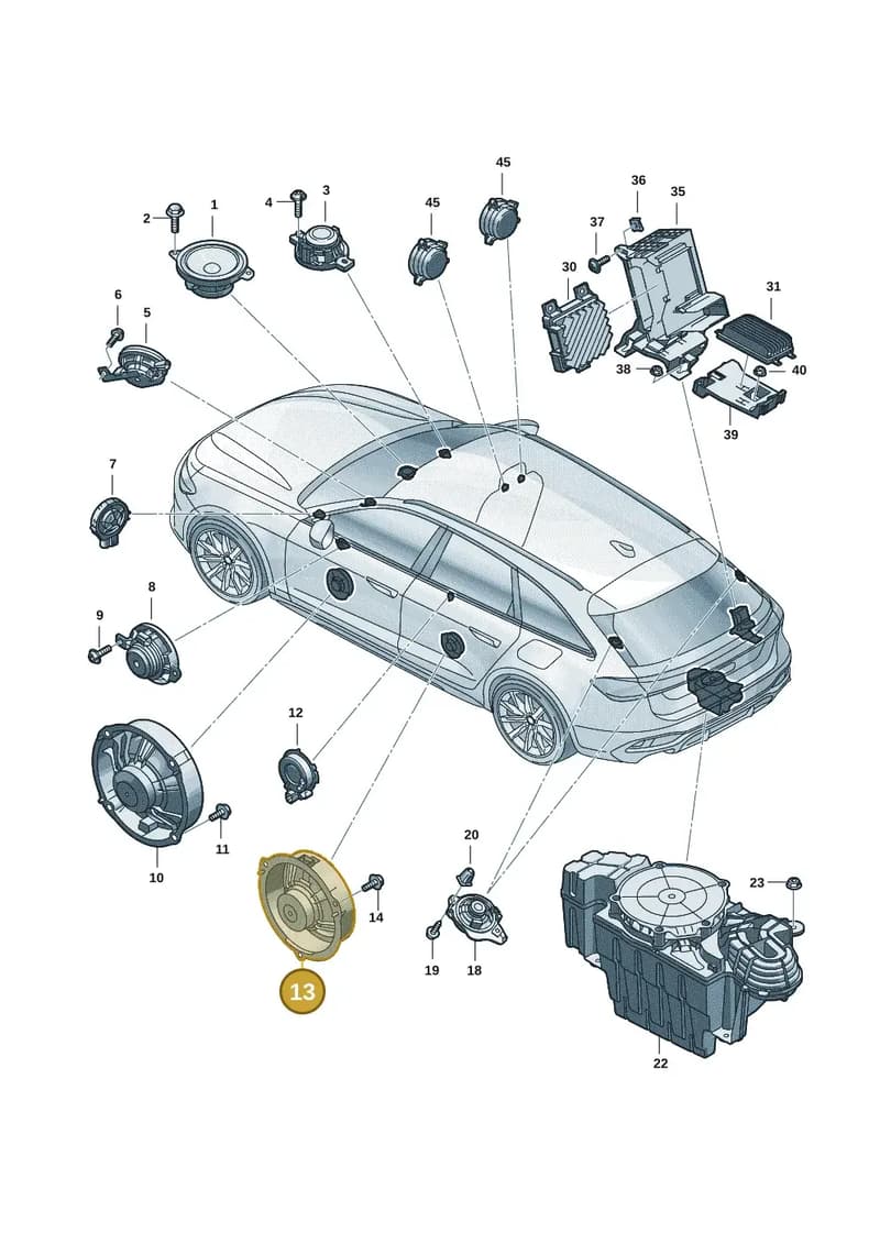 85E035411A — Audi A5 Avant (2024-2025) diagram 4pa035350, position 13