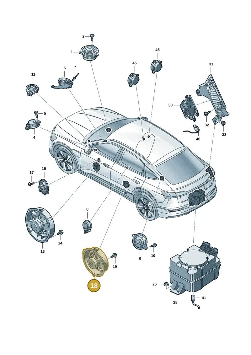 85E035411A — Audi Q6 e-tron (2023-2025) diagram f5s035350, position 18