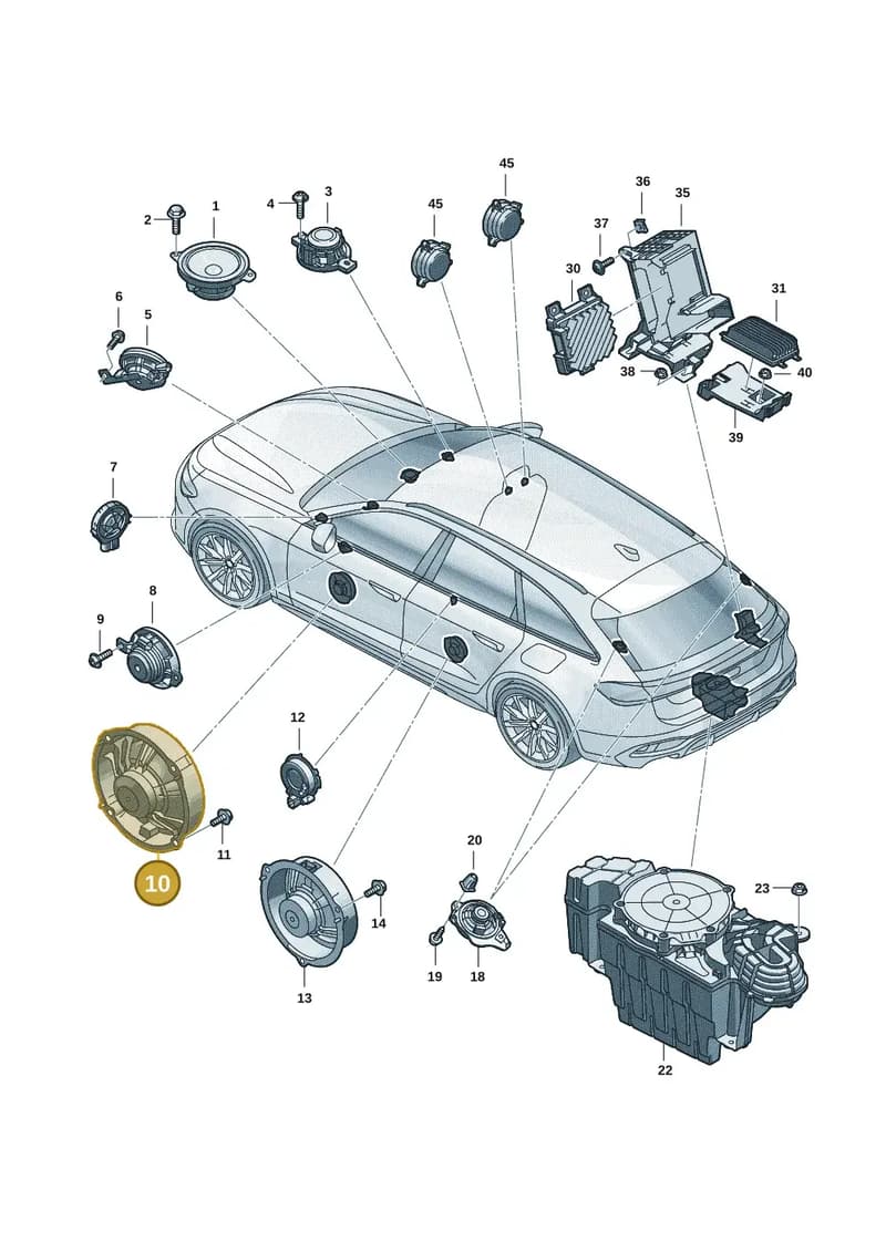 85E035415A — Audi A5 Avant (2024-2025) diagram 4pa035350, position 10