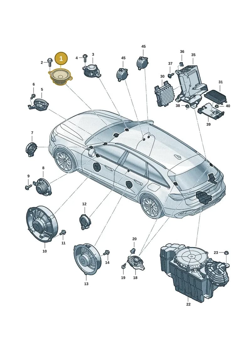 85E035453 — Audi A5 Avant (2024-2025) diagram 4pa035350, position 1