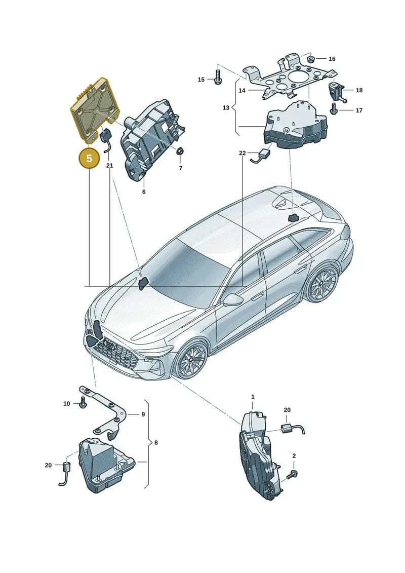 85E035466F — Audi A5 Avant (2024-2025) diagram 8wk035250, position 5
