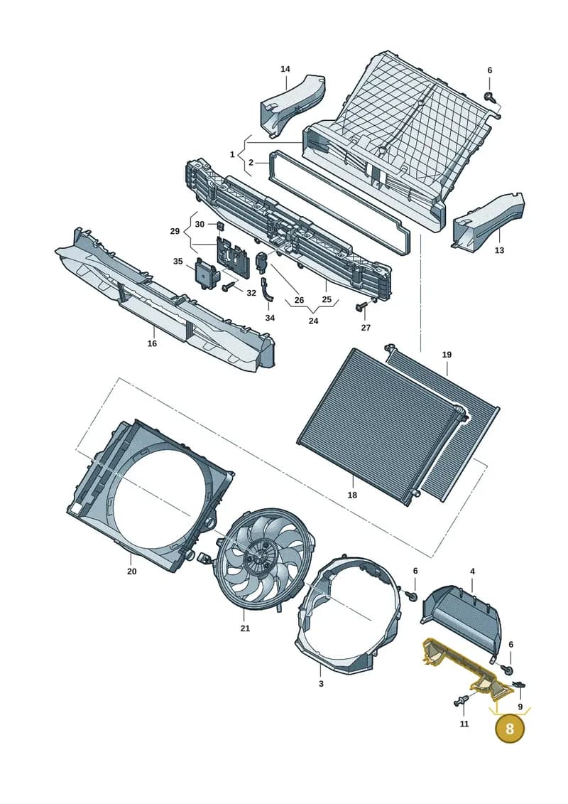85E121285 — Audi Q6 e-tron (2023-2025) diagram f5s121990, position 8