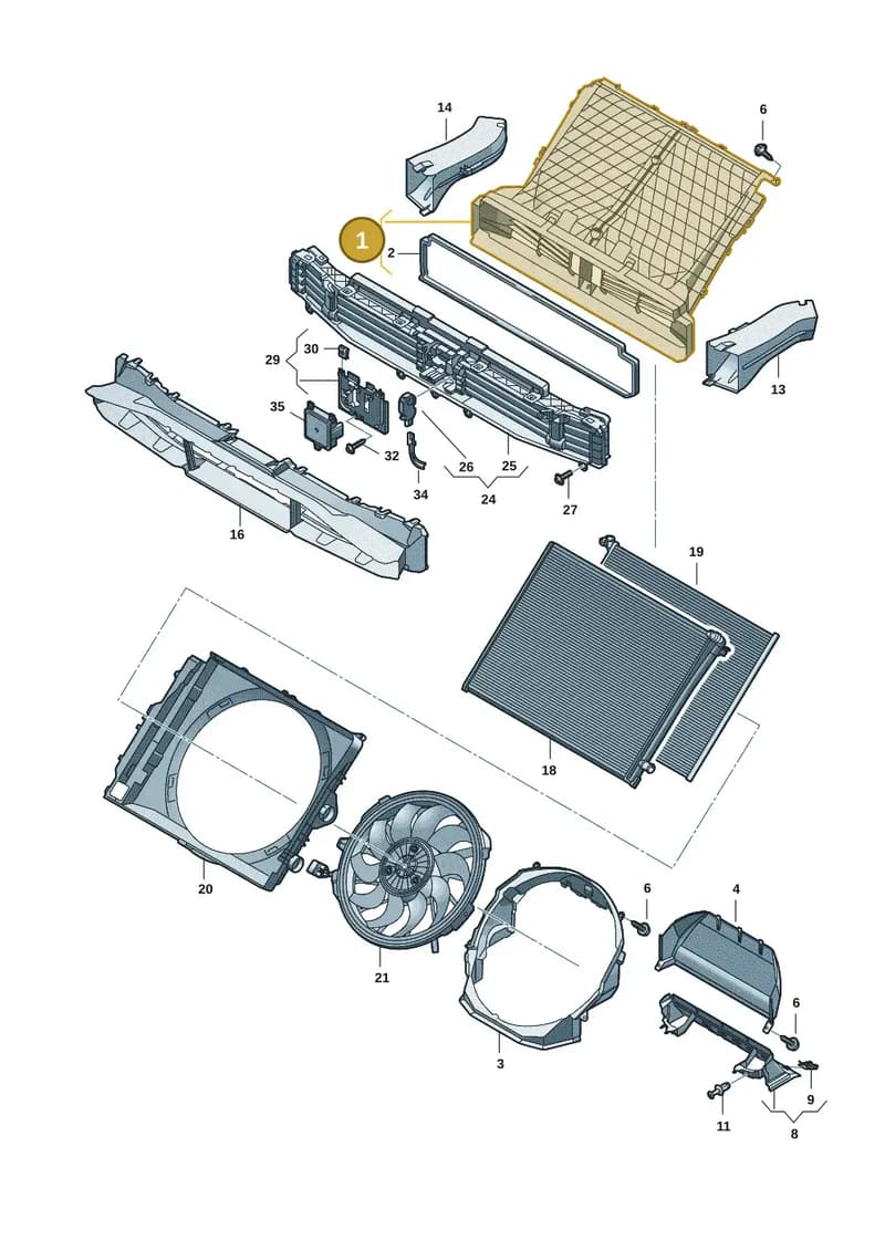 85E121286 — Audi Q6 e-tron (2023-2025) diagram f5s121990, position 1