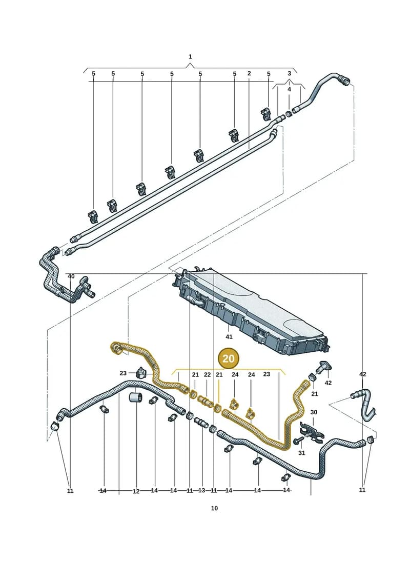 85E122157C — Audi Q6 e-tron (2023-2025) diagram f5s121040, position 20