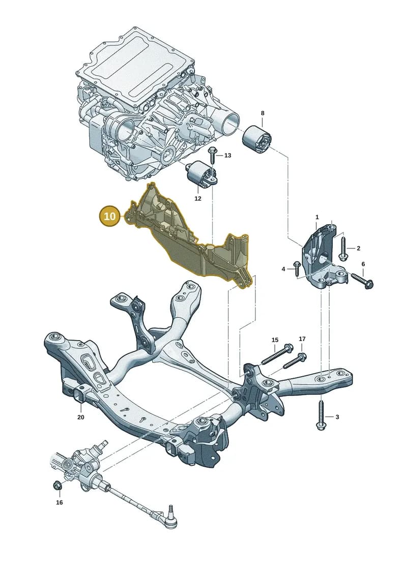 85E199215J — Audi Q6 e-tron (2023-2025) diagram f5s199000, position 10