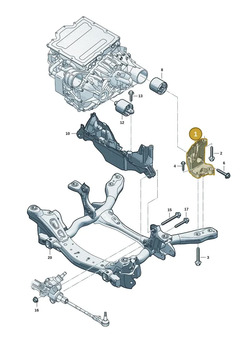 85E199603C — Audi Q6 e-tron (2023-2025) diagram f5s199000, position 1