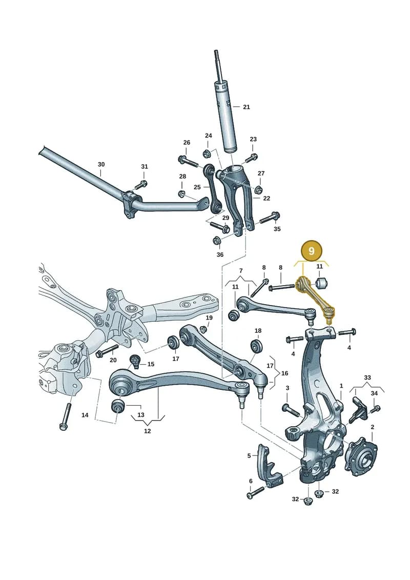 85E407509C — Audi Q6 e-tron (2023-2025) diagram f5s407000, position 9