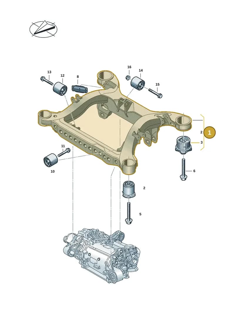 85E505235M — Audi Q6 e-tron (2023-2025) diagram f5s505000, position 1