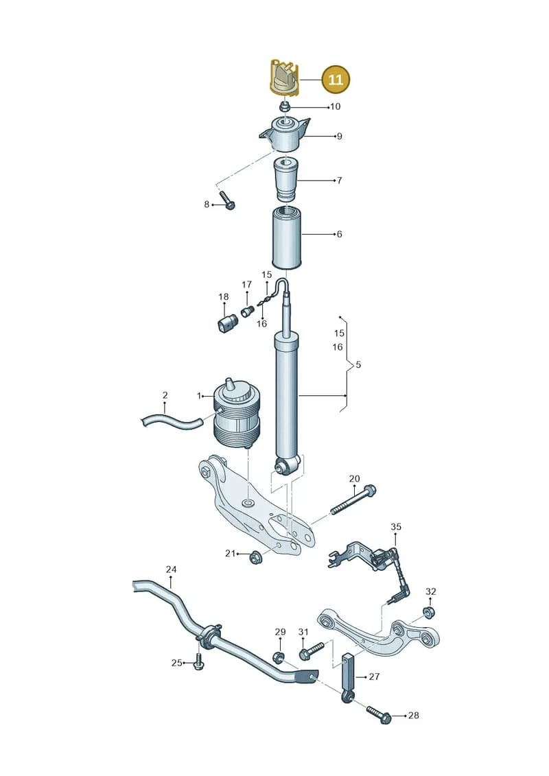 85E512135 — Audi Q6 e-tron (2023-2025) diagram 896511150, position 11