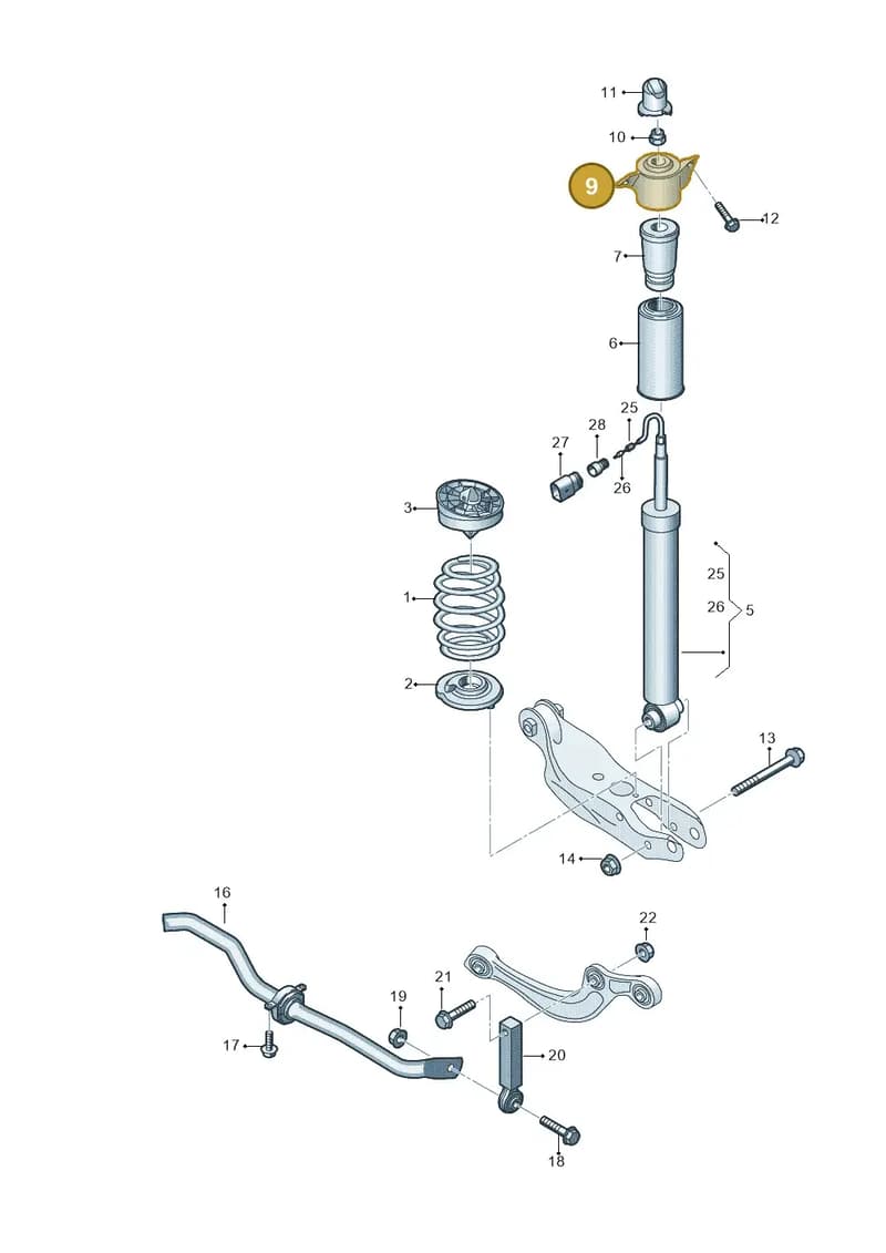 85E513353C — Audi Q8 (2018-2025) diagram 849511040, position 9