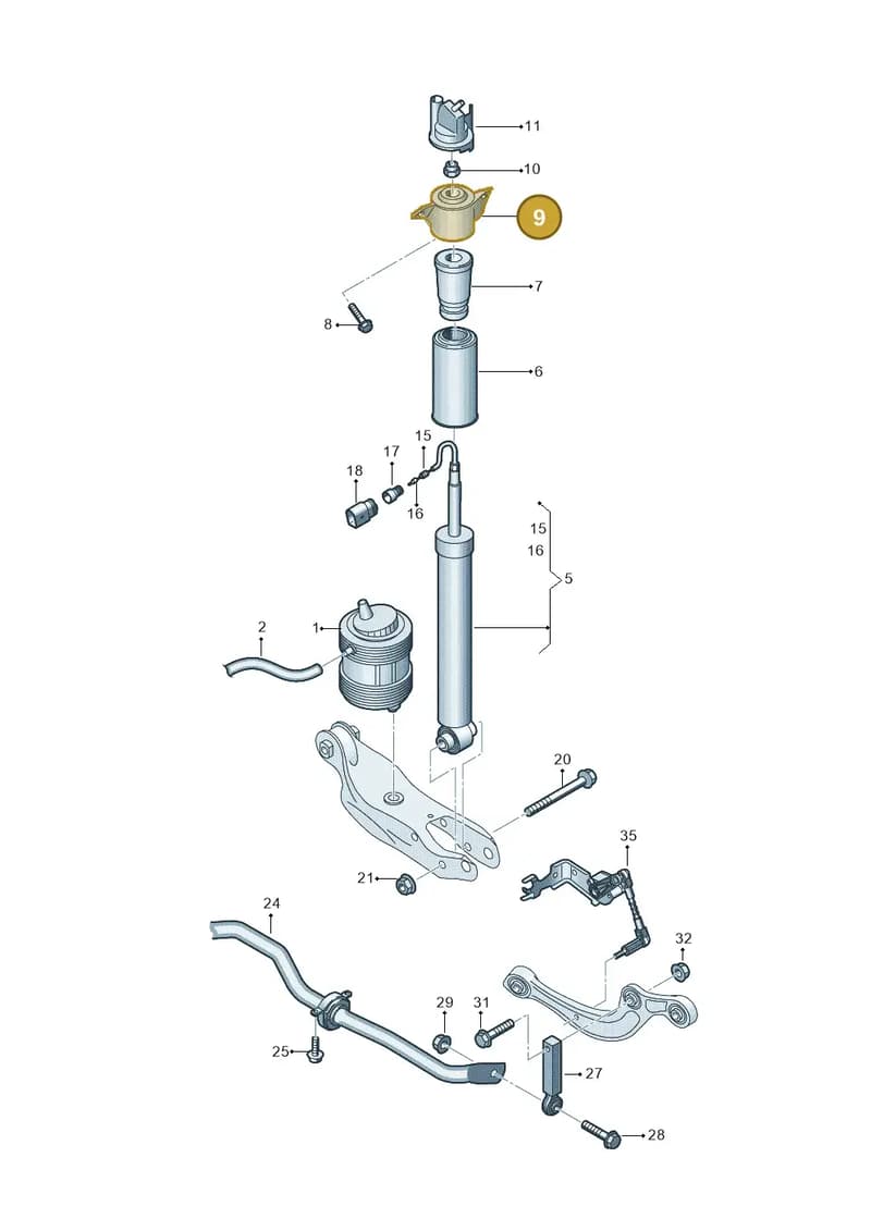 85E513353C — Audi Q6 e-tron (2023-2025) diagram 896511150, position 9