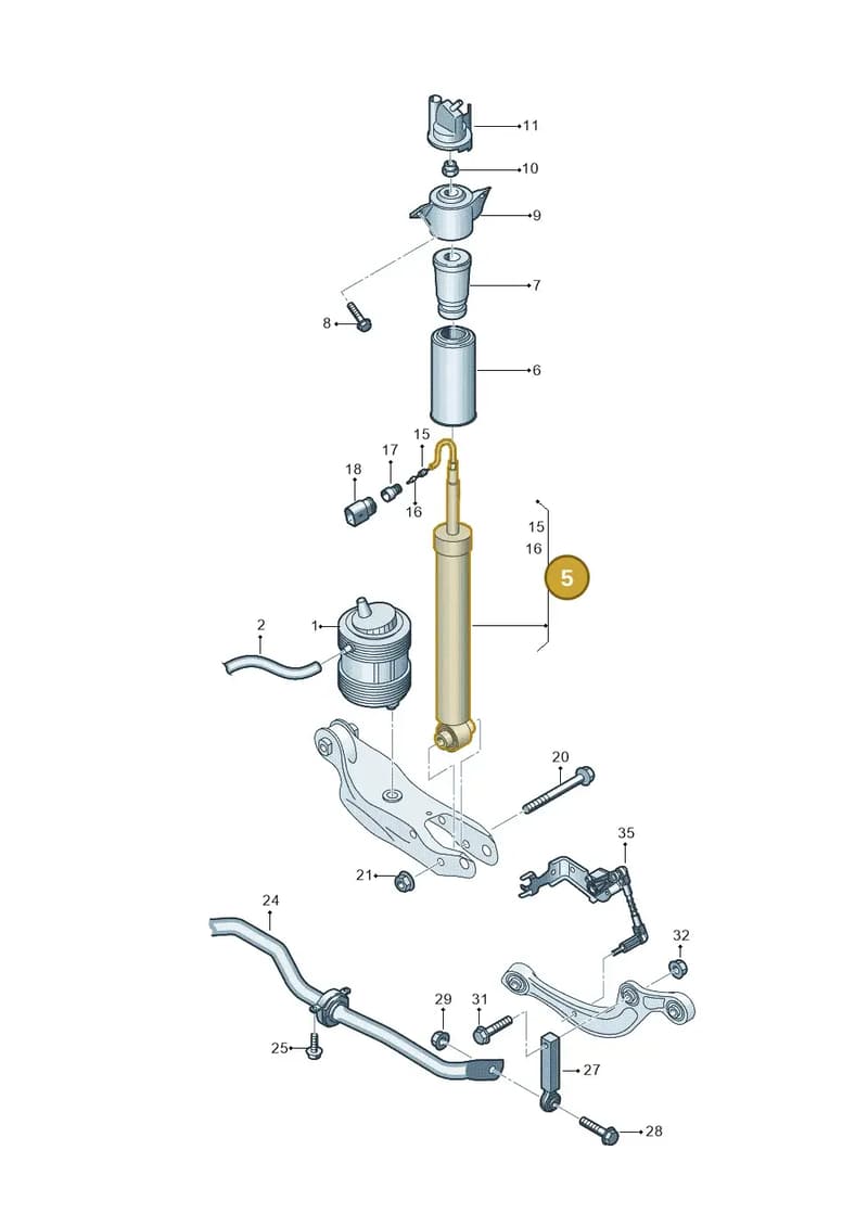 85E616025P — Audi Q6 e-tron (2023-2025) diagram 896511150, position 5