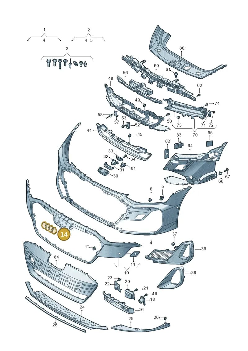 85E853605A716 — Audi RS e-tron GT (2020-2025) diagram 4j1807200, position 14