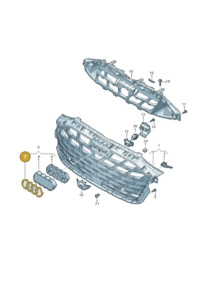 85E853605A716 — Audi A3 Sportback (2019-2025) diagram 596853450, position 7