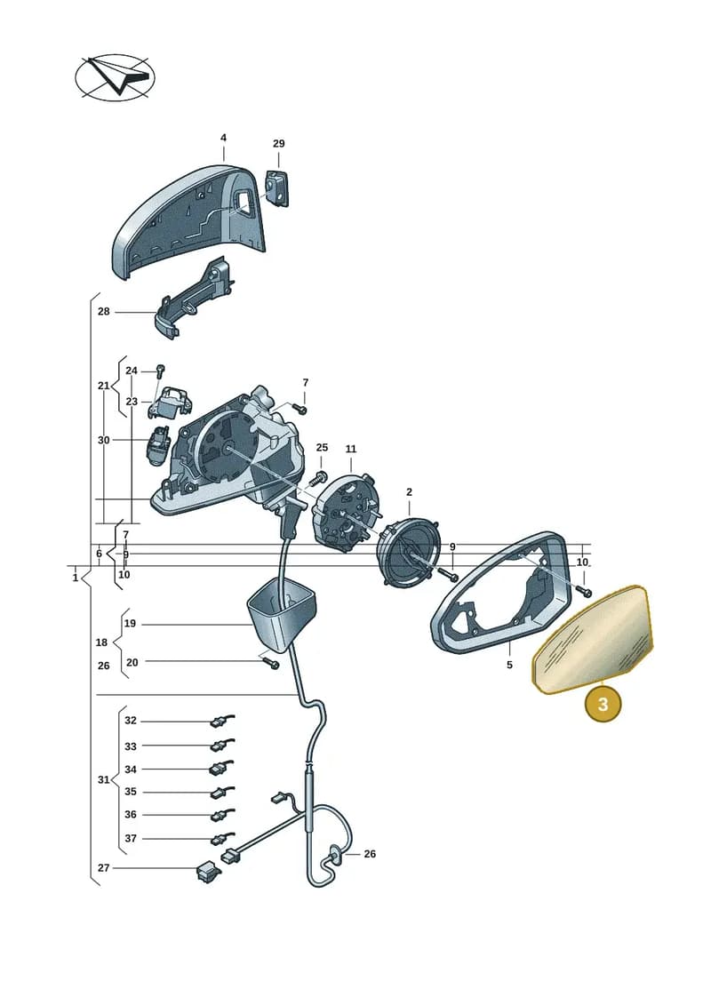 85E857536C — Audi A5 Limousine (2024-2025) diagram 8wk857400, position 3
