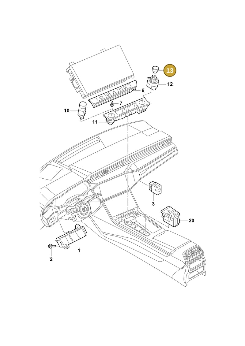 85E919070 — Audi Q6 (2022-) diagram 4cg941500, position 13