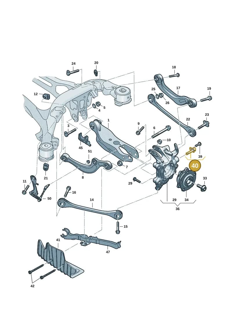 85E927803C — Audi A5 Limousine (2024-2025) diagram 8wk505300, position 40