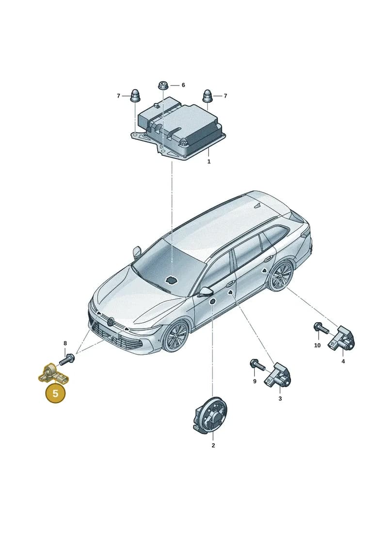 85E959345C — Skoda Superb Combi (2023-2024) diagram 3j0959600, position 5