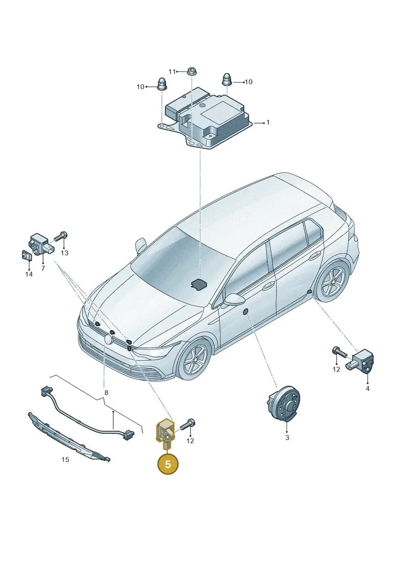 85E959345C — SEAT Leon (2019-) diagram 5h0959030, position 5